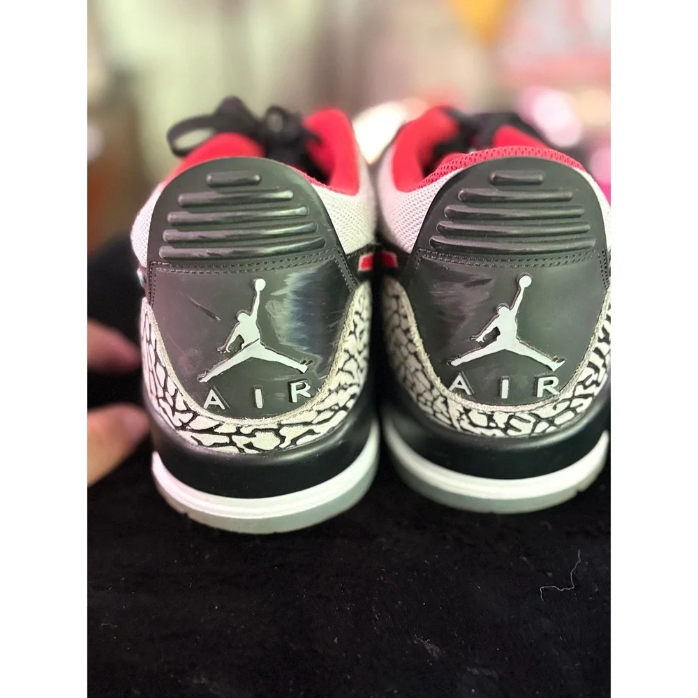 Jordan Legacy 312 Low Black University Blue Elephant Print‎ CD7069-004 Mens 13
